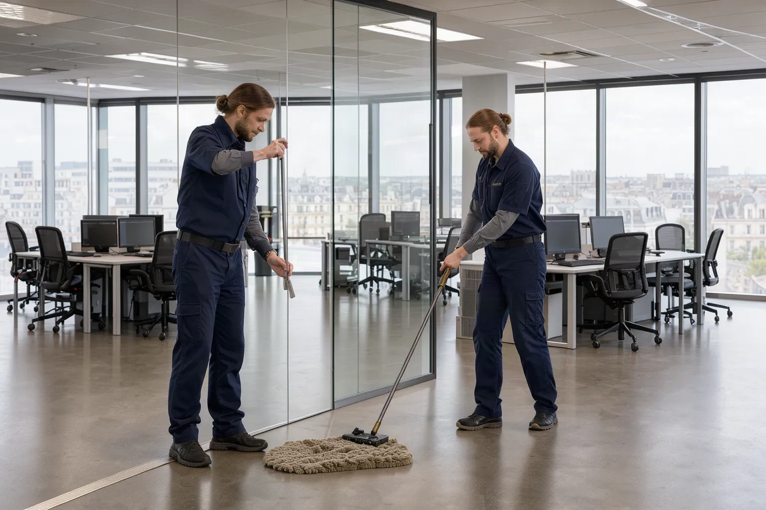 Nettoyage commercial d'un open-space